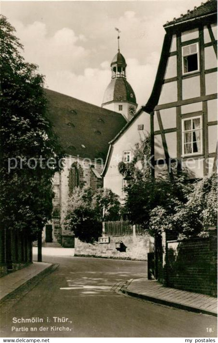 Schmoelln Thueringen Partie an der Kirche