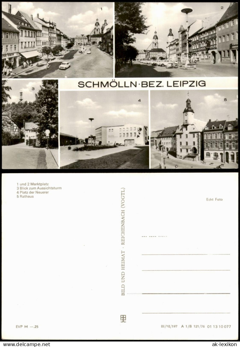 Schmölln DDR Mehrbild-AK mit Platz der Neuerer, Marktplatz uvm. 1976