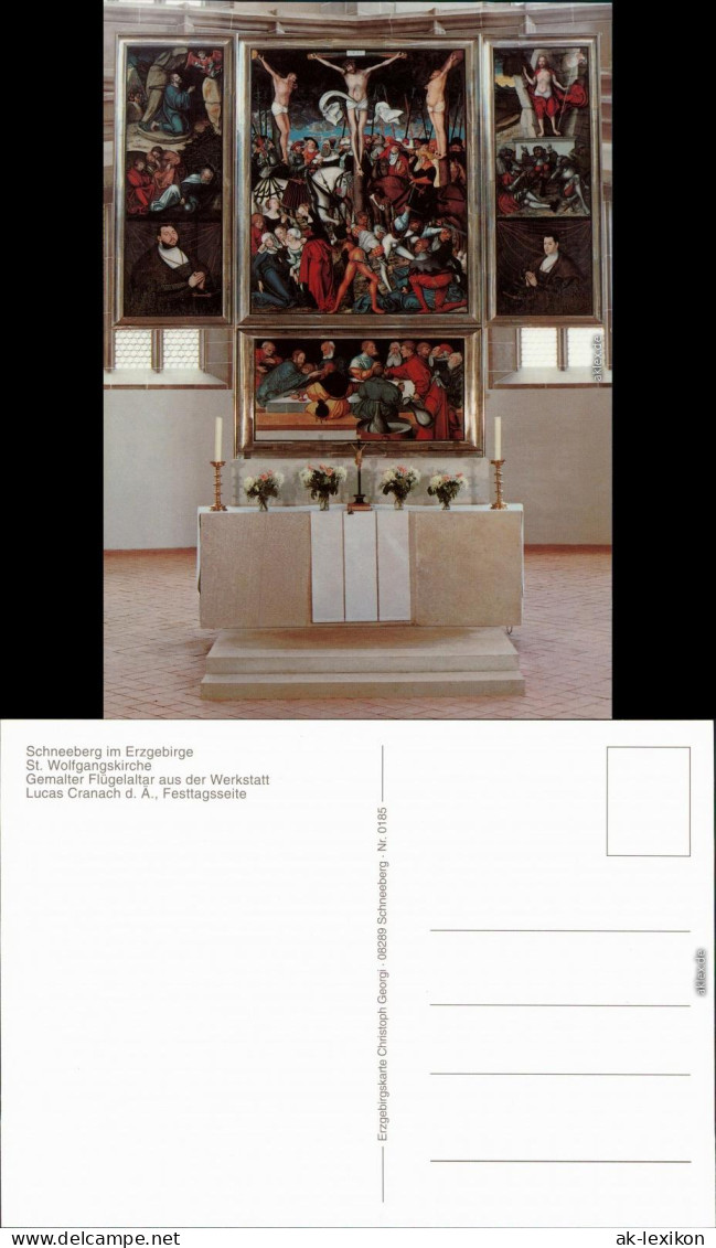 Schneeberg (Erzgebirge) St. Wolfgangs-Kirche - gemalter Flügelaltar 1995
