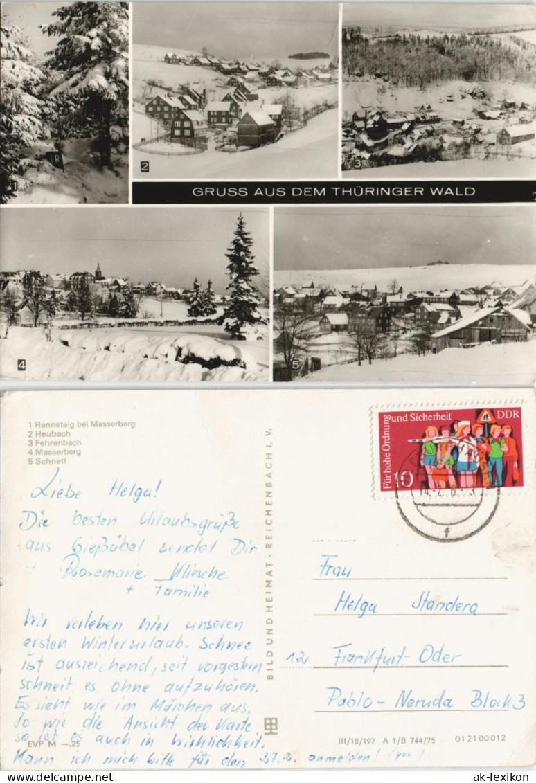 Schnett-Masserberg Rennsteig, Heubach, Fehrenbach, Masserberg, Schnett 1978/1975