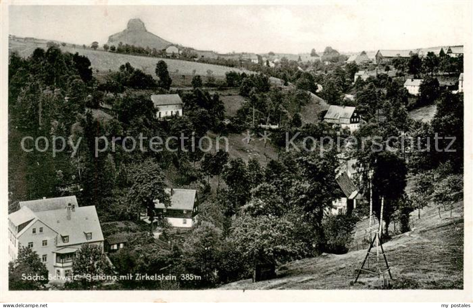 Schoena Bad Schandau Saechsische-Schweiz mit Zirkelstein