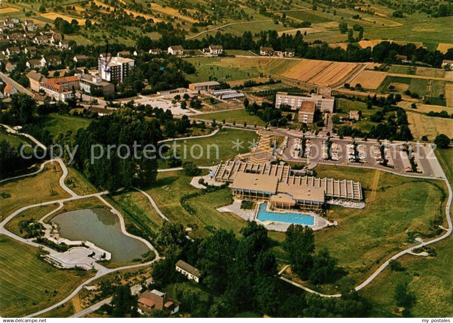Schoenborn Bad Fliegeraufnahme Mingolsheim Schwimmbad