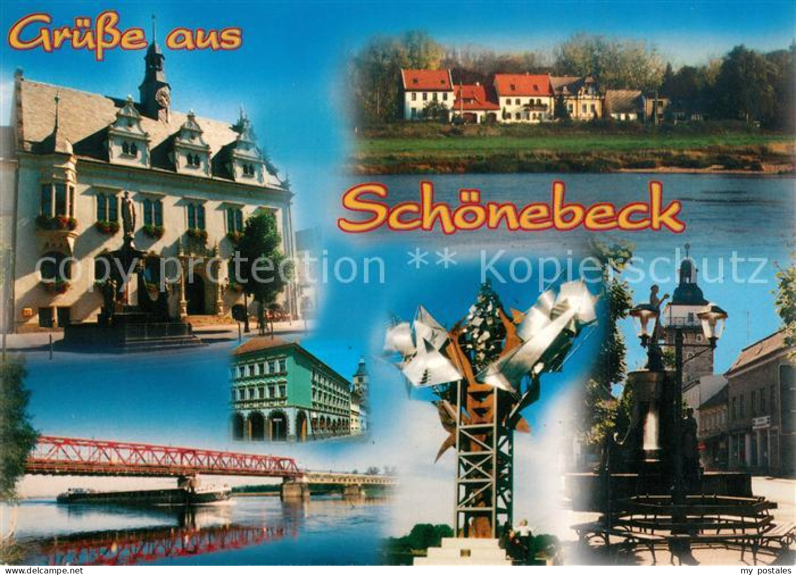 Schoenebeck Elbe Bruecke Brunnen