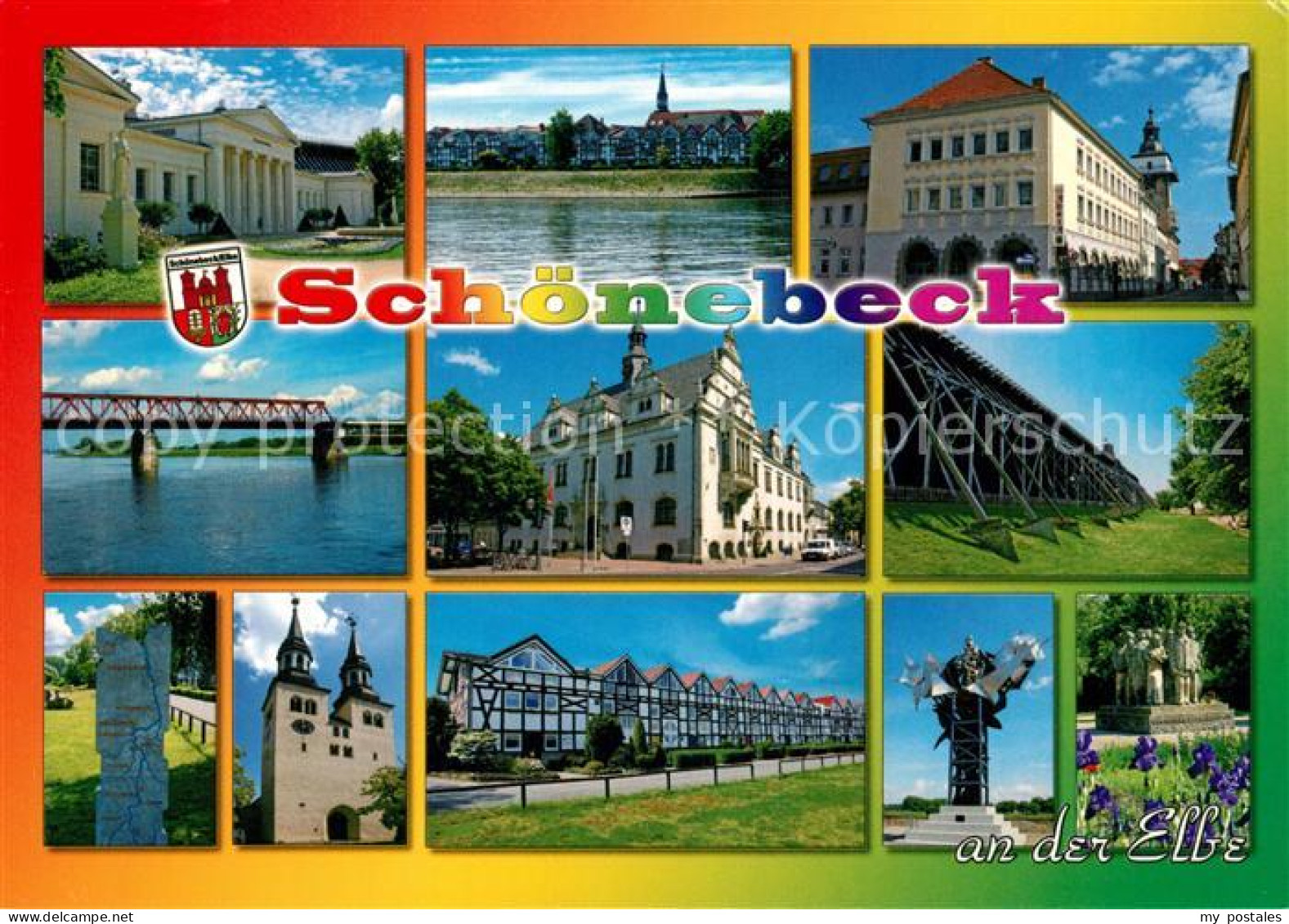 Schoenebeck Elbe Brueckenpartie Fachwerk