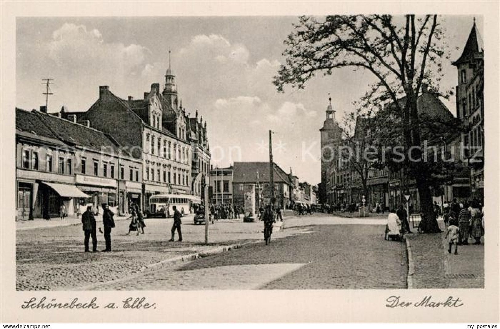 Schoenebeck Elbe Markt Kirche Rathaus