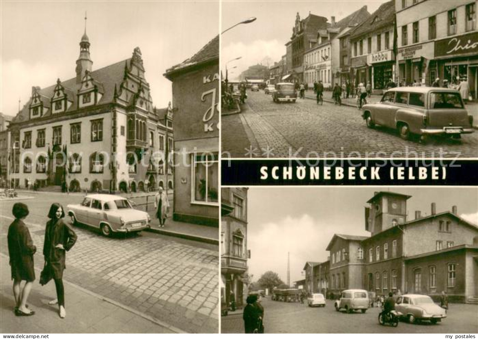 Schoenebeck Elbe Rathaus Salzer-Strasse Bahnhof
