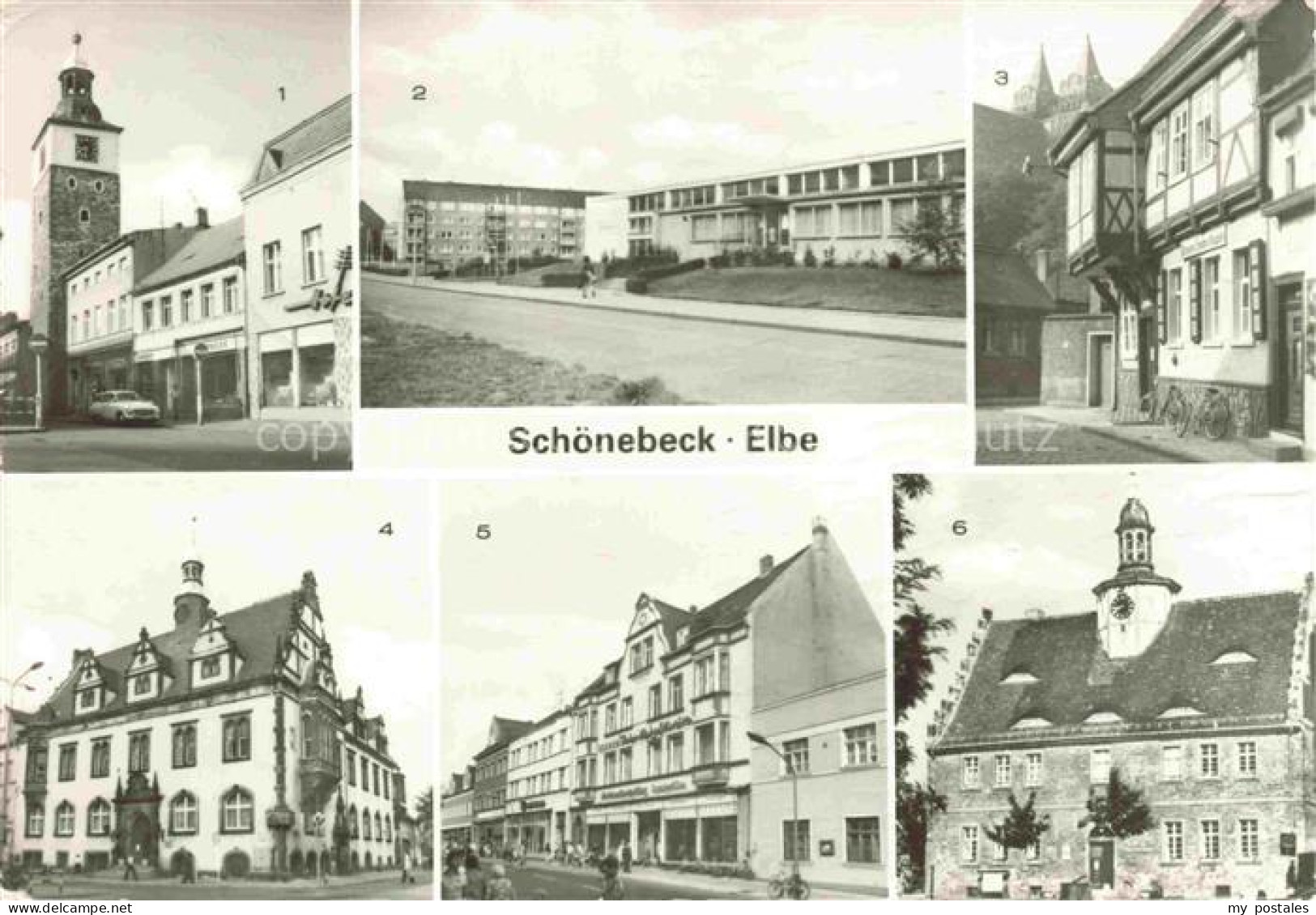 Schoenebeck Elbe Sachsen-Anhalt Salzturm Volksschwimmhalle Rathaus Salzer-Strass