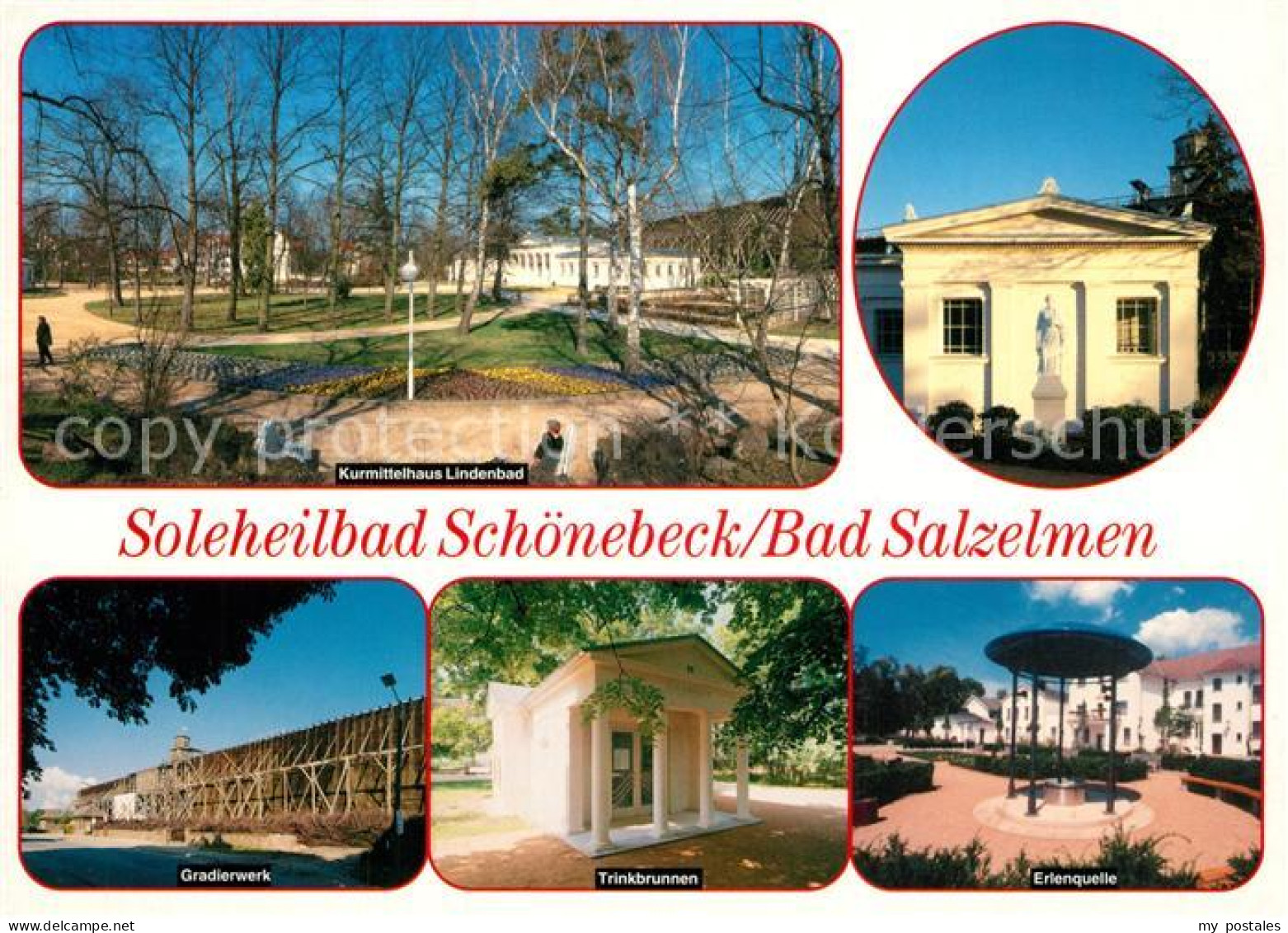 Schoenebeck Elbe Soleheilbad Kurmittelhaus Gradierwerk Trinkbrunnen Erlenquelle