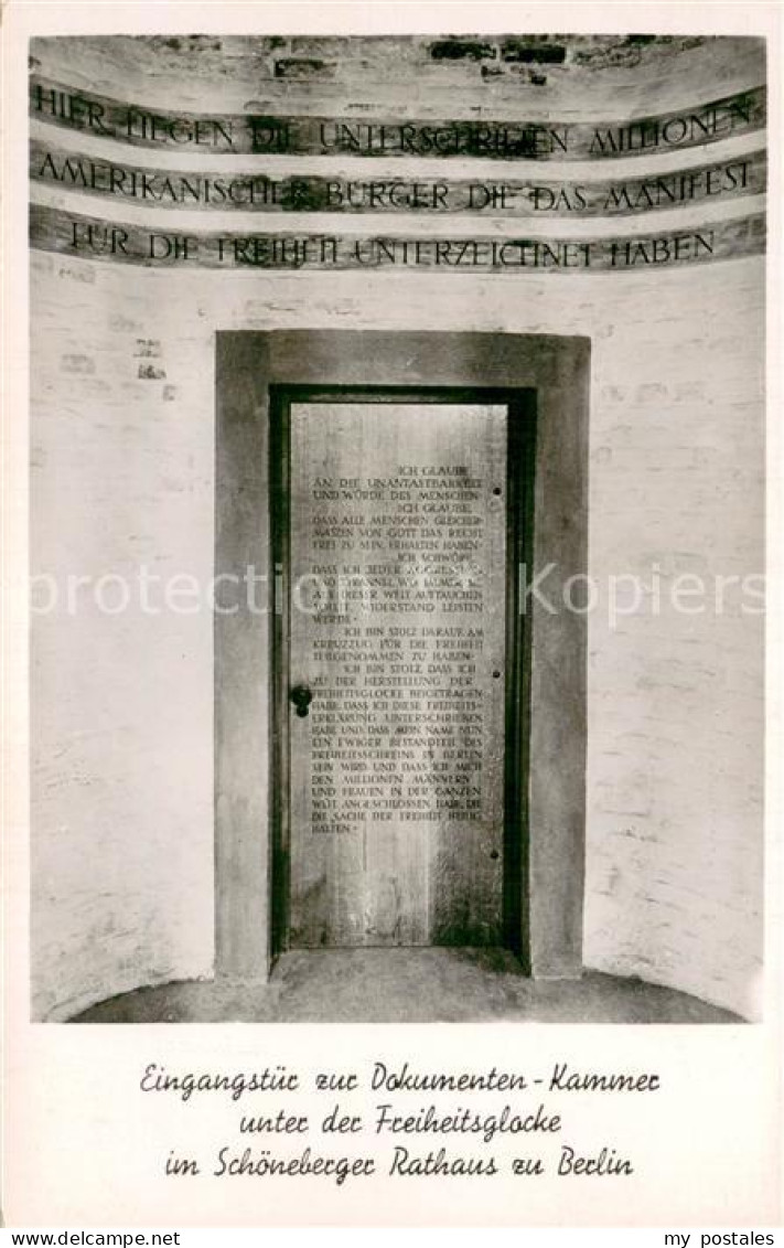Schoeneberg Berlin einganstuer zur Dokumentenkammer unter der Freiheitsglocke im