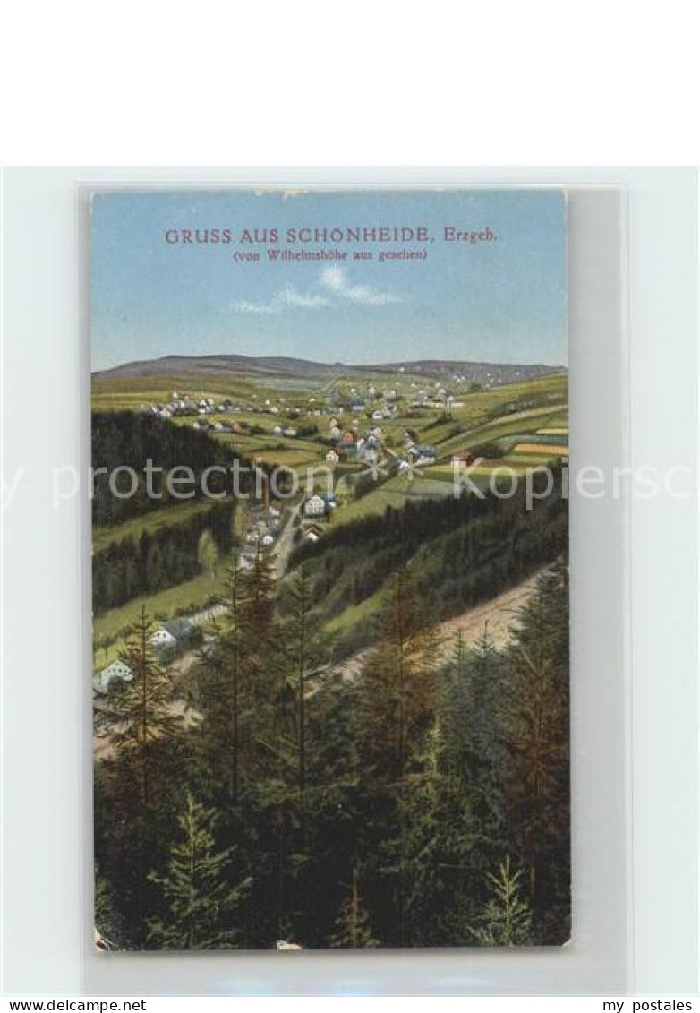 Schoenheide Erzgebirge Blick von der Wilhelmshoehe