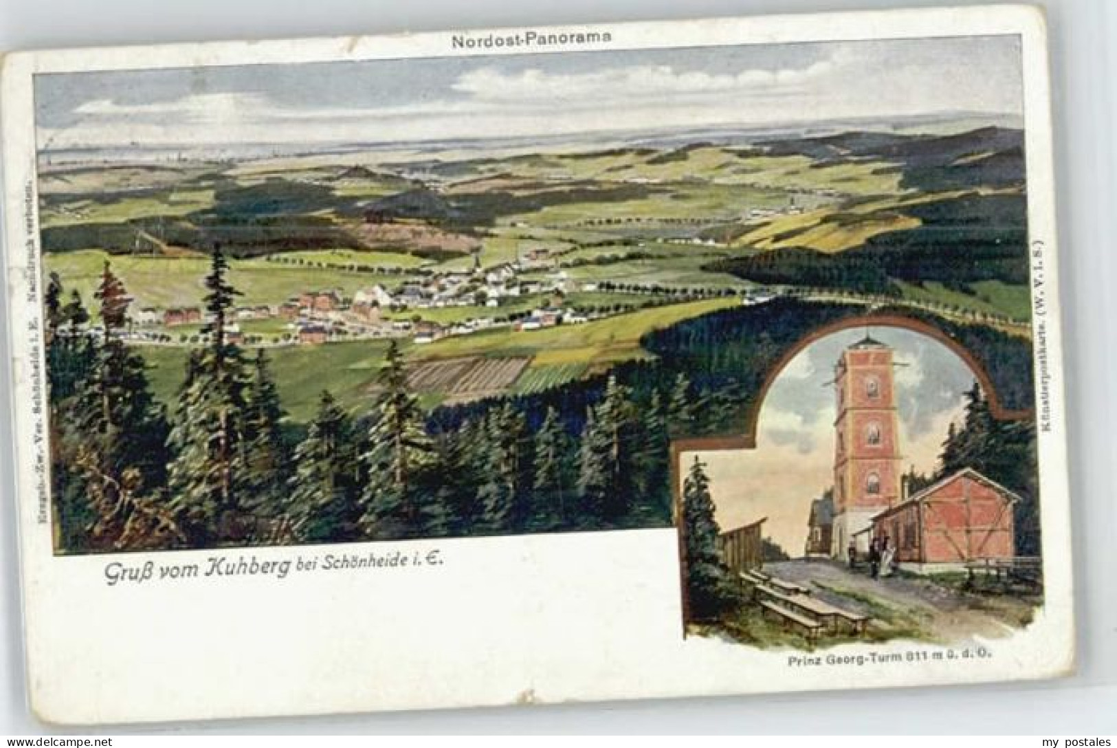 Schoenheide Erzgebirge uhberg KuenstlerG. Falk x