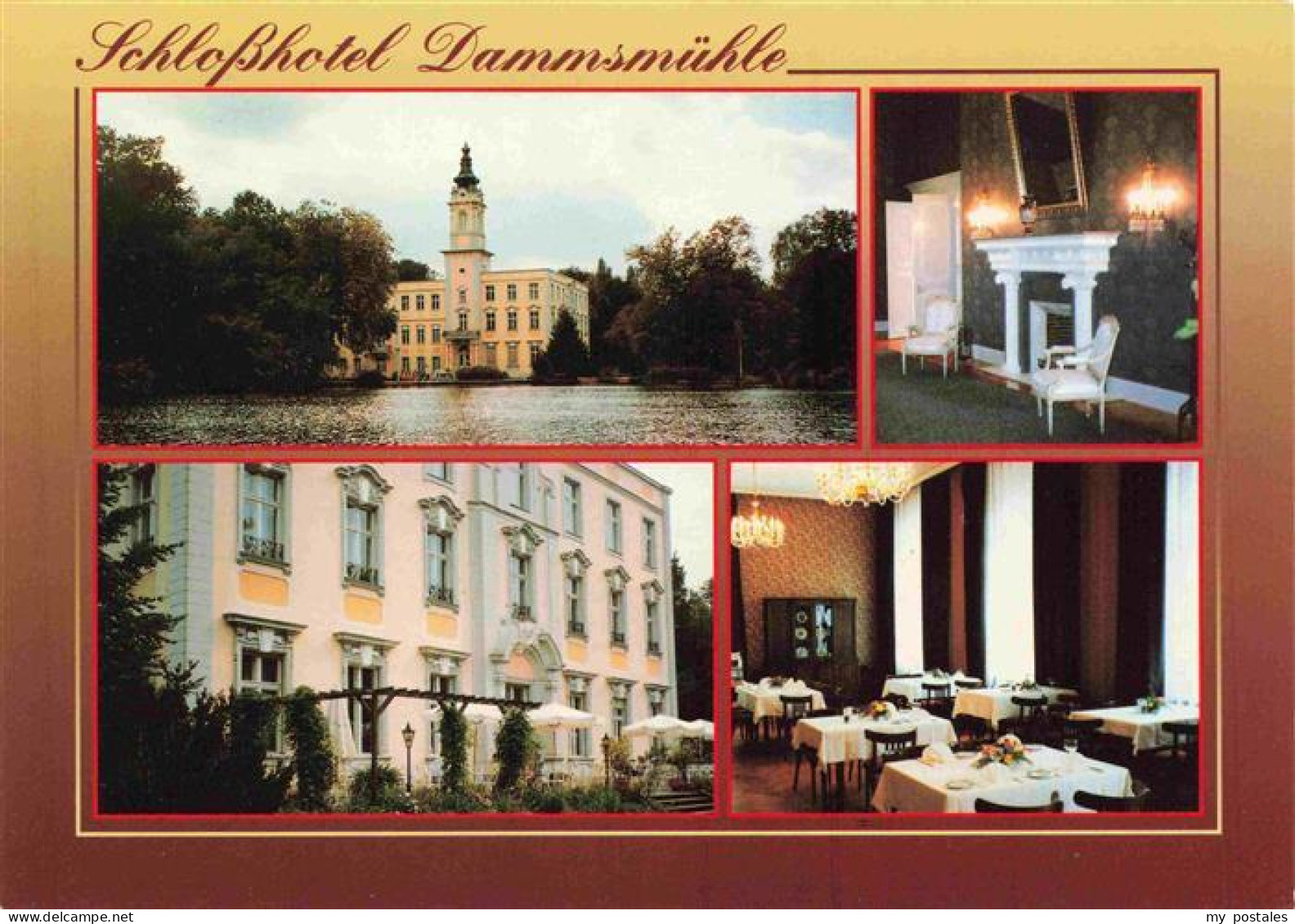 Schoenwalde Wandlitz Schloss Dammsmuehle Empfangshalle Terrasse Restaurant