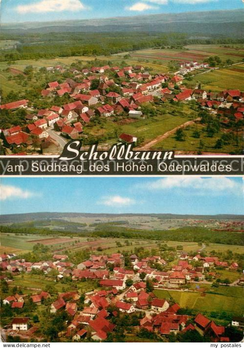 Schollbrunn Waldbrunn Panorama Fliegeraufnahme