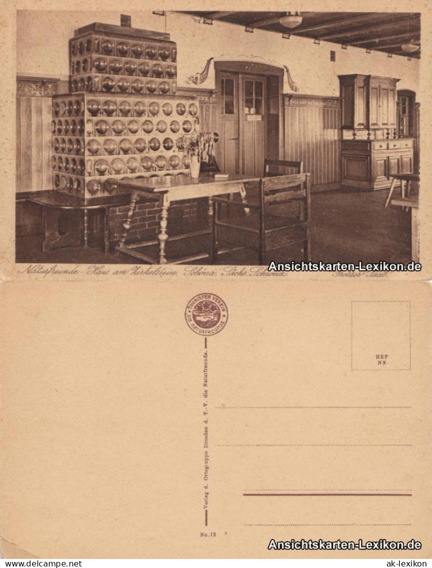 Schöna-Reinhardtsdorf-Schöna Naturfreunde-Haus Zirkelstein - Großer Saal 1929