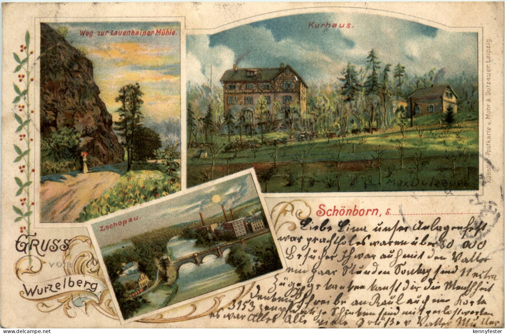 Schönborn - Gruss vom Wurzelberg - Zschopau