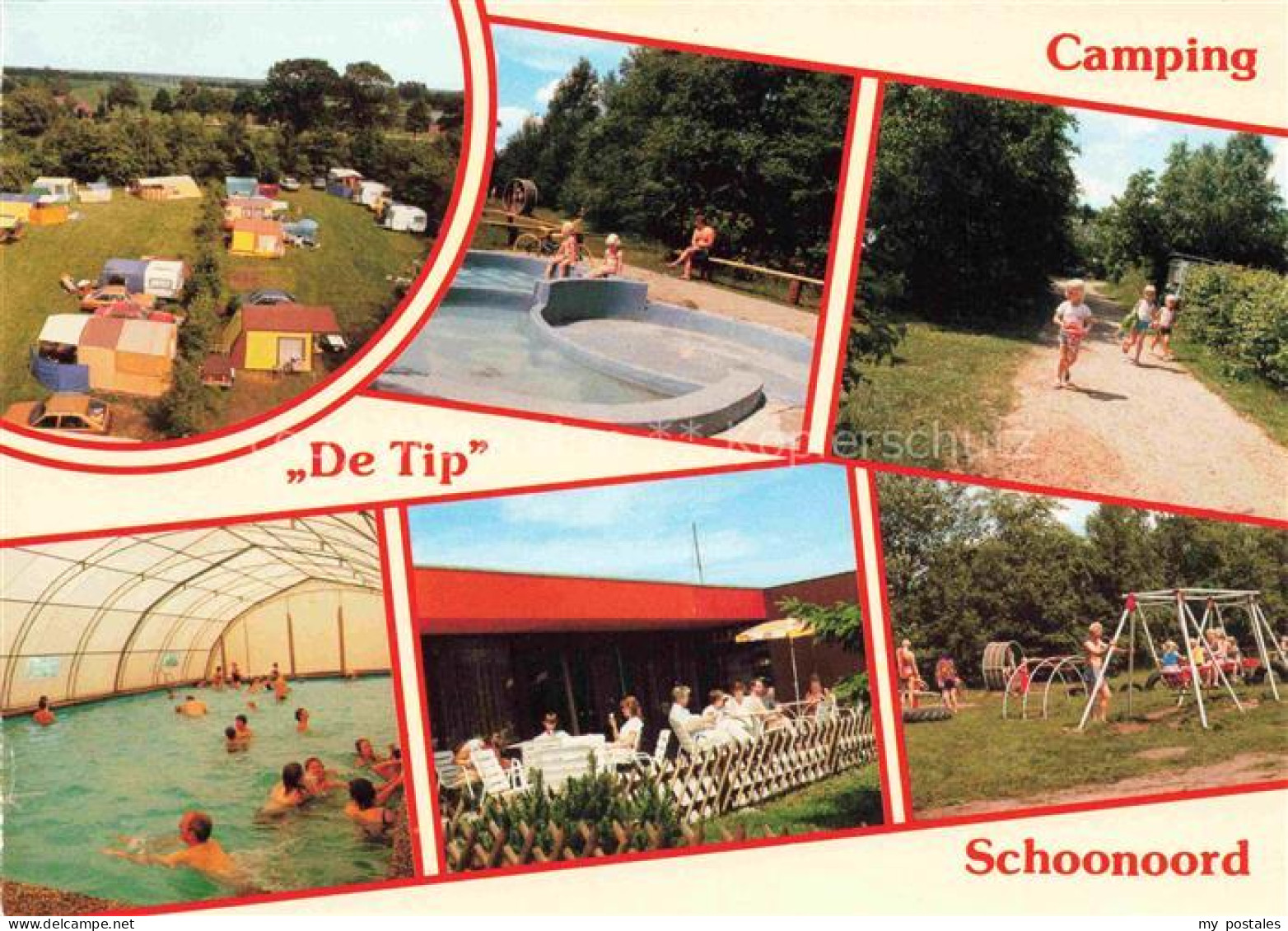 Schoonoord Coevorden Drenthe NL Camping-De-Tip Zelte Pool Schwimmbad Spielplatz