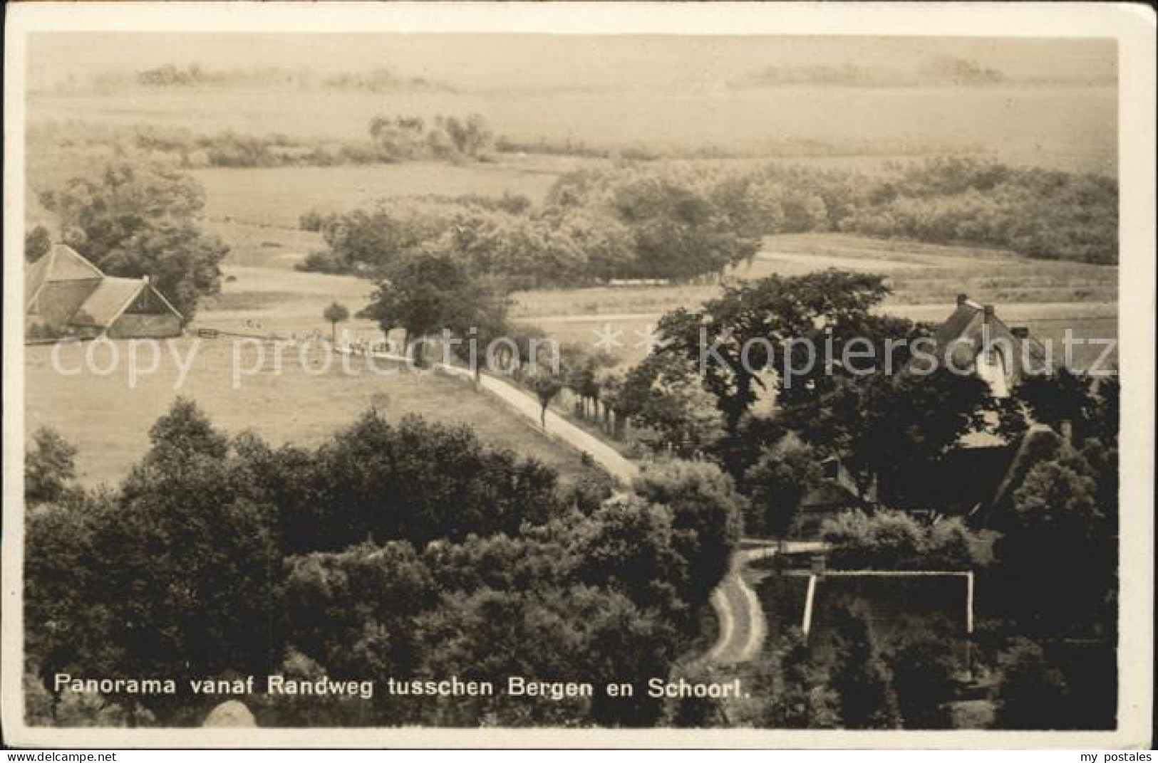 Schoorl Panorama vanaf Randweg tusschen Bergen en Schoorl