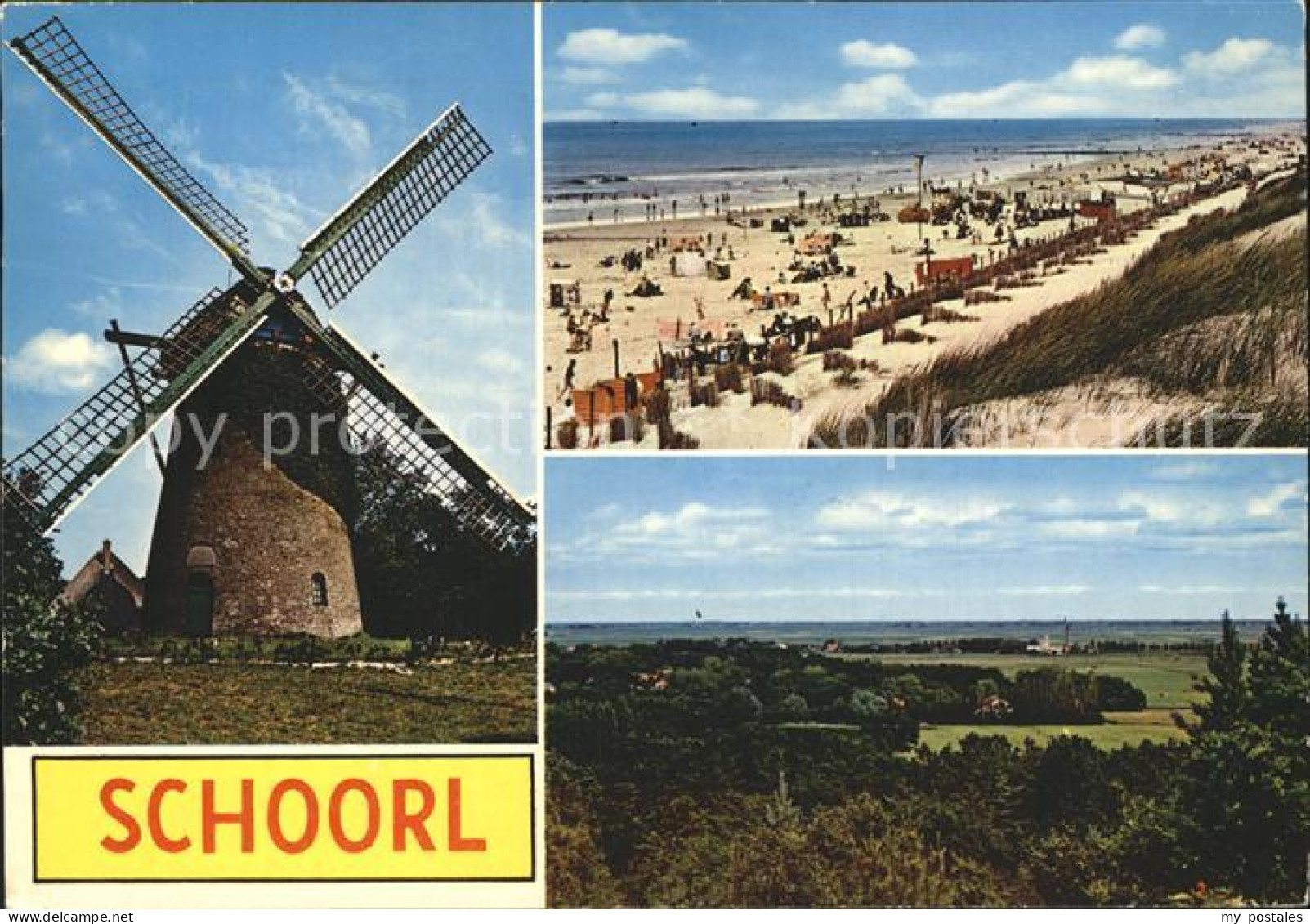 Schoorl Windmuehle Strandpartie