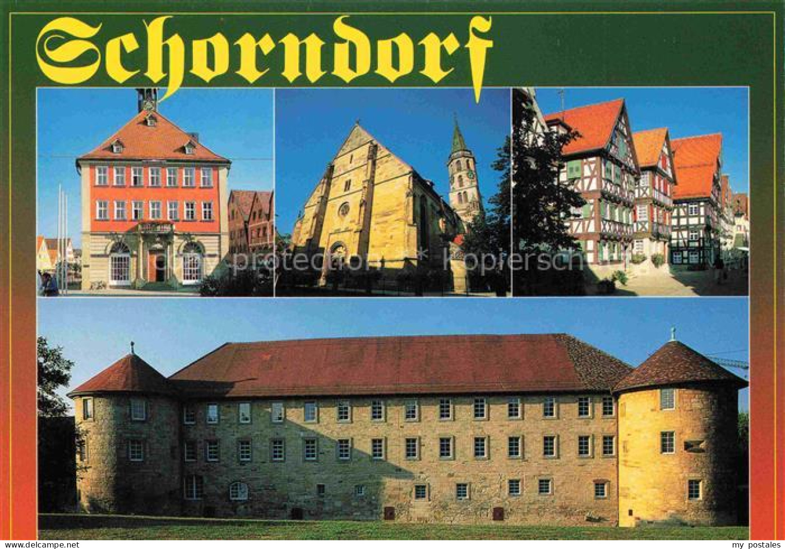 Schorndorf  Wuerttemberg Rathaus Stadtkirche Fachwerkhaeuser Festungsanlage Turm