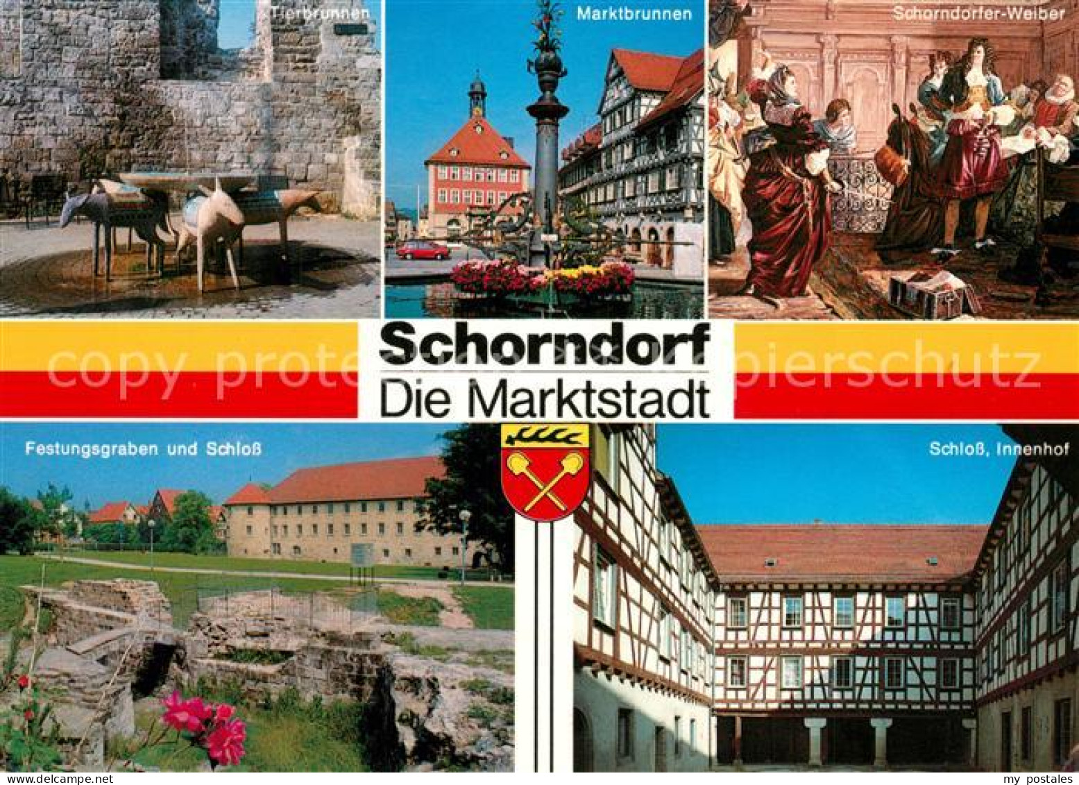 Schorndorf Wuerttemberg Tierbrunnen Marktbrunnen Schorndorfer Weiber Schloss Inn