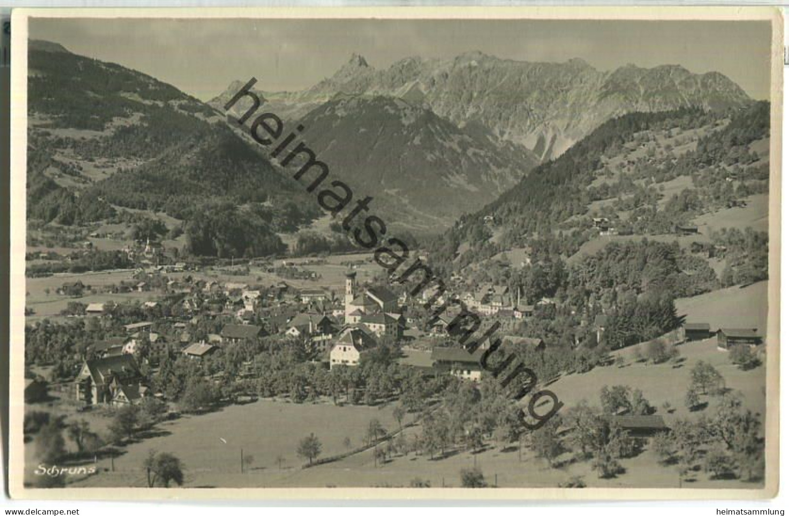Schruns - Foto-Ansichtskarte - Silvrettaverlag O. Steiner Schruns 1929