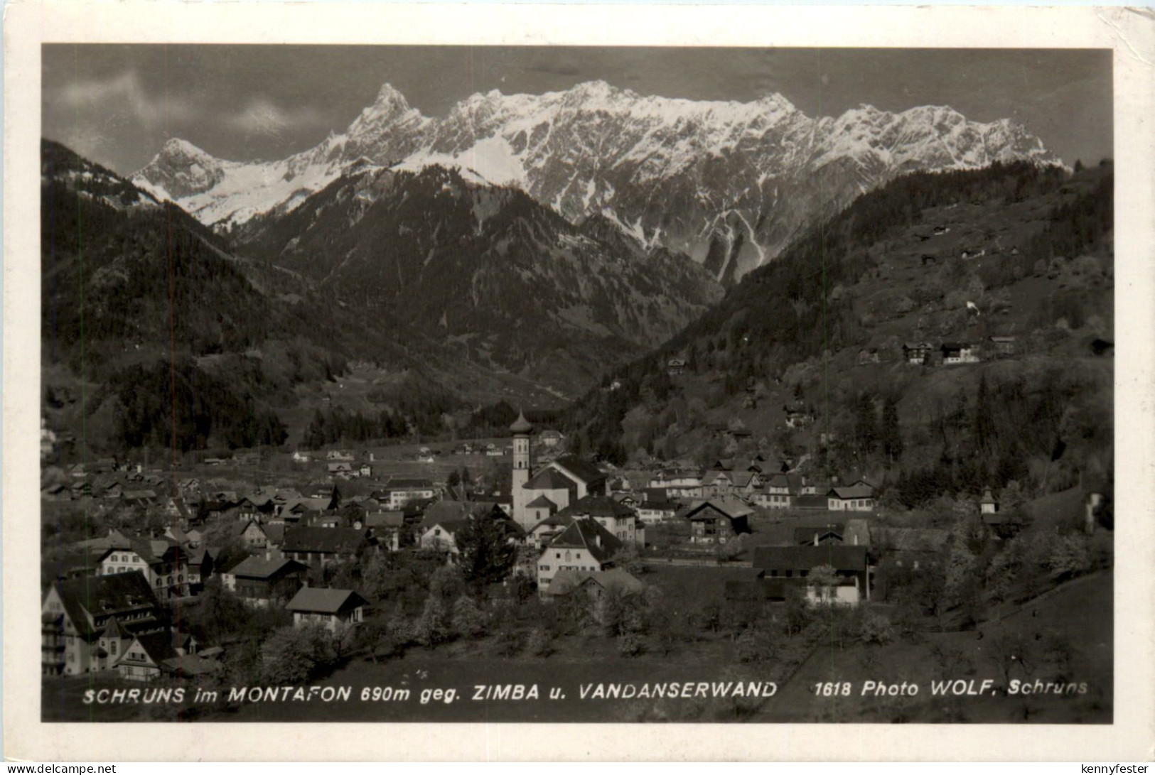 Schruns mi Montafon geg. Zimba u. Vandanserwand
