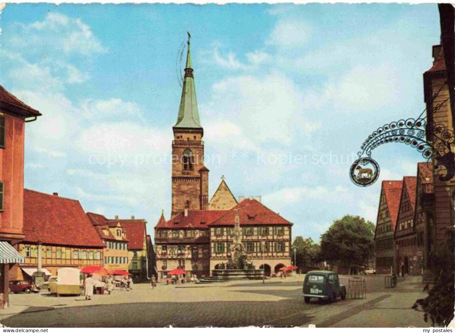 Schwabach Bayern Koenigsplatz Kirche