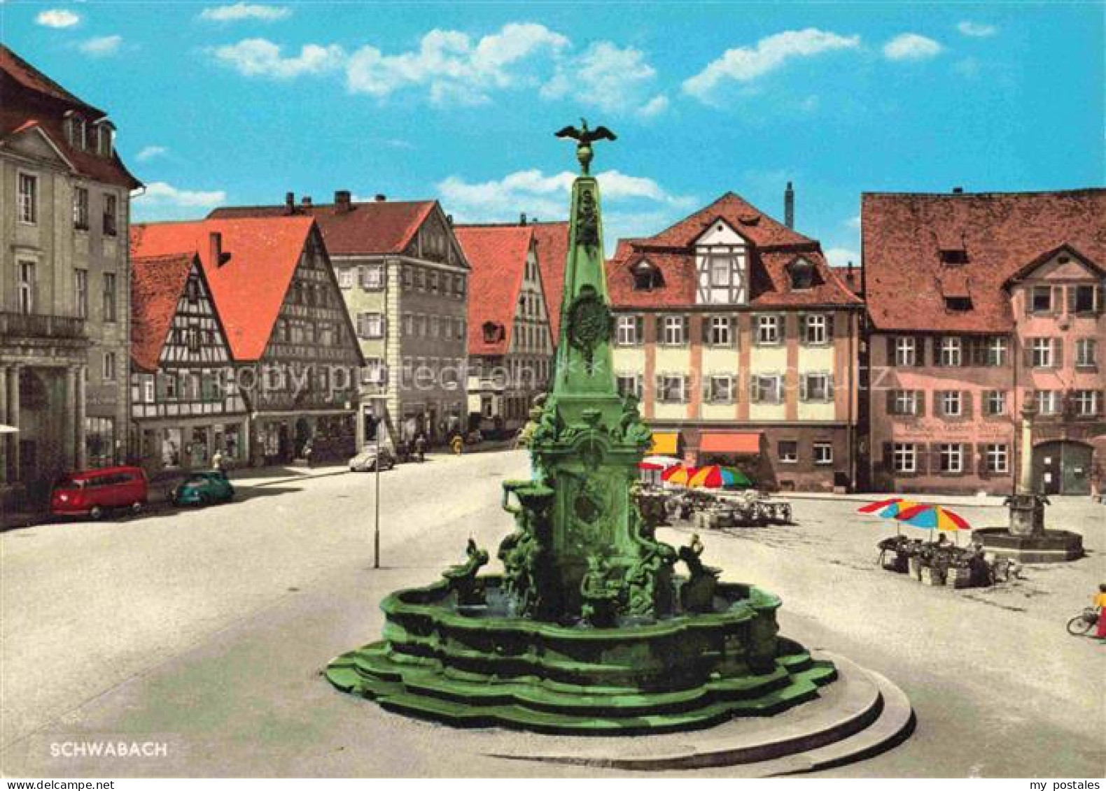 Schwabach Bayern Marktplatz Brunnen Altstadt
