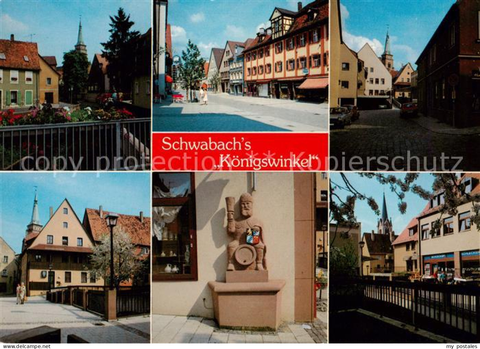 Schwabach Koenigswinkel Teilansichten Brunnen