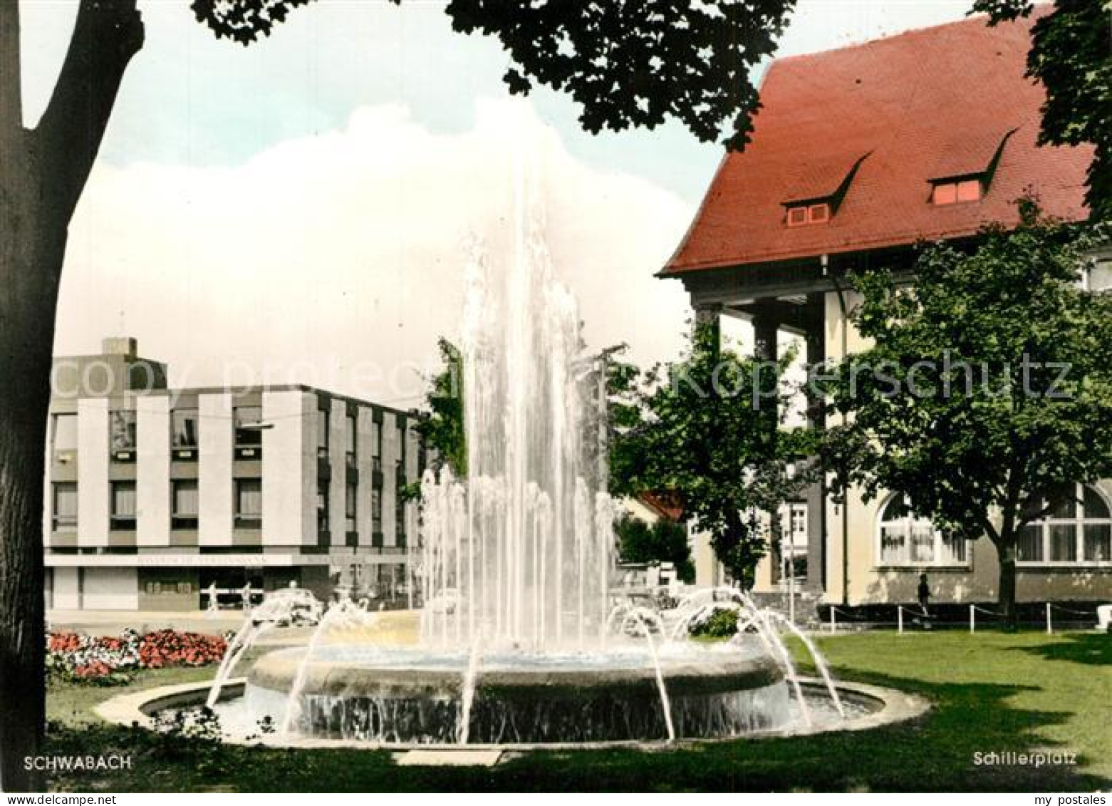 Schwabach Schillerplatz Springbrunnen