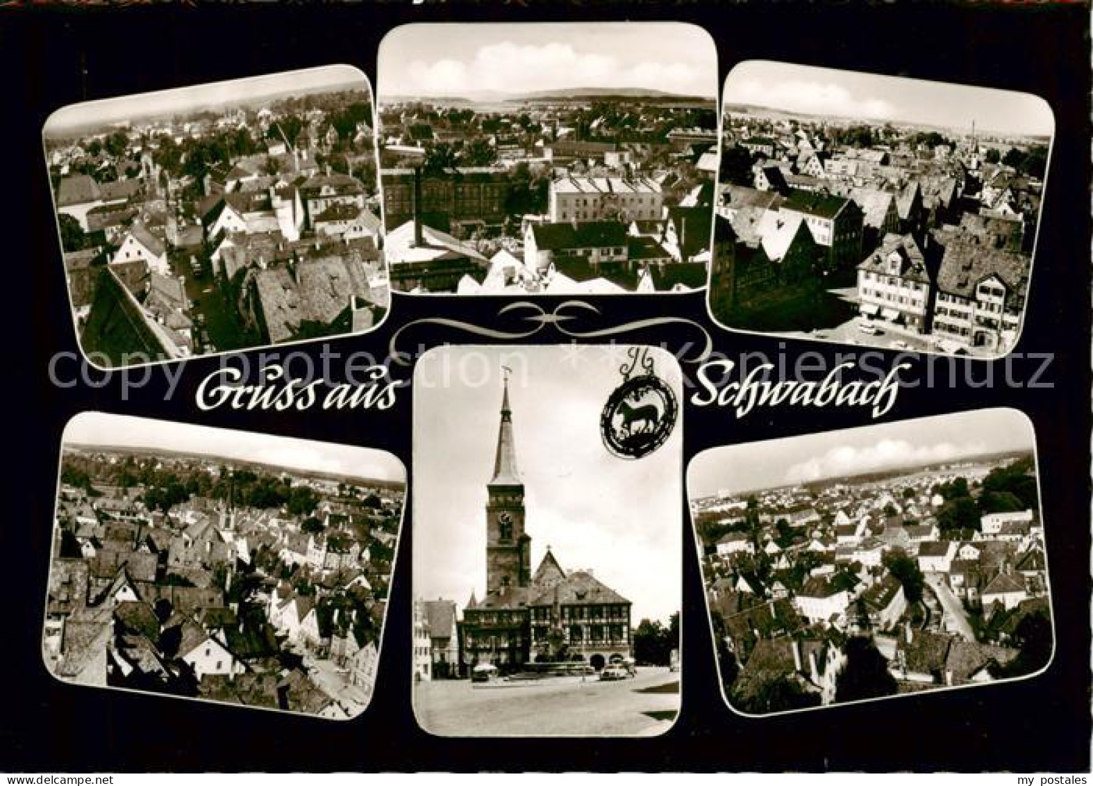 Schwabach Stadtansichten Rundblick von Schwabachs Kirchturm