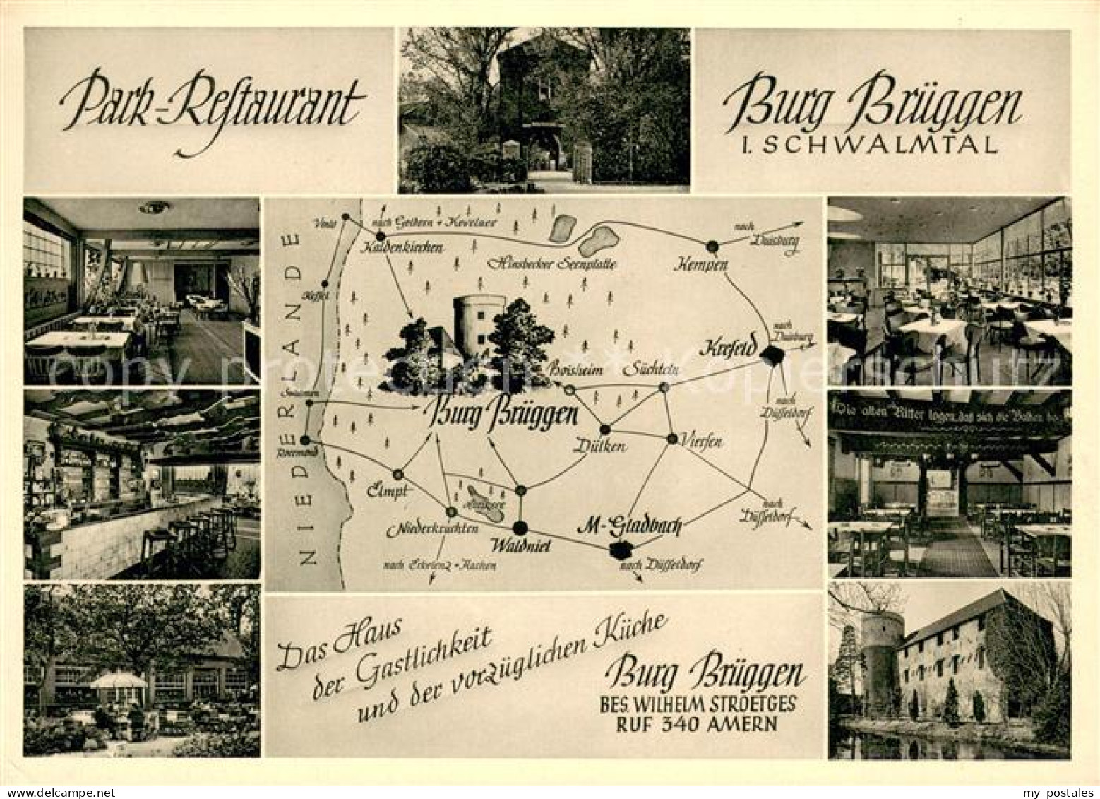 Schwalmtal Niederrhein Park- Restaurant Burg Brueggen