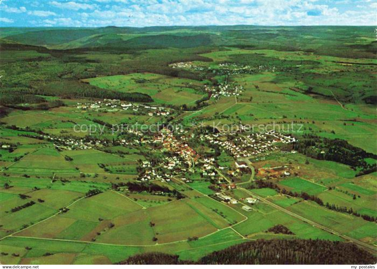 Schwarzach Odenwald Panorama Erholungsort im Kleinen Odenwald