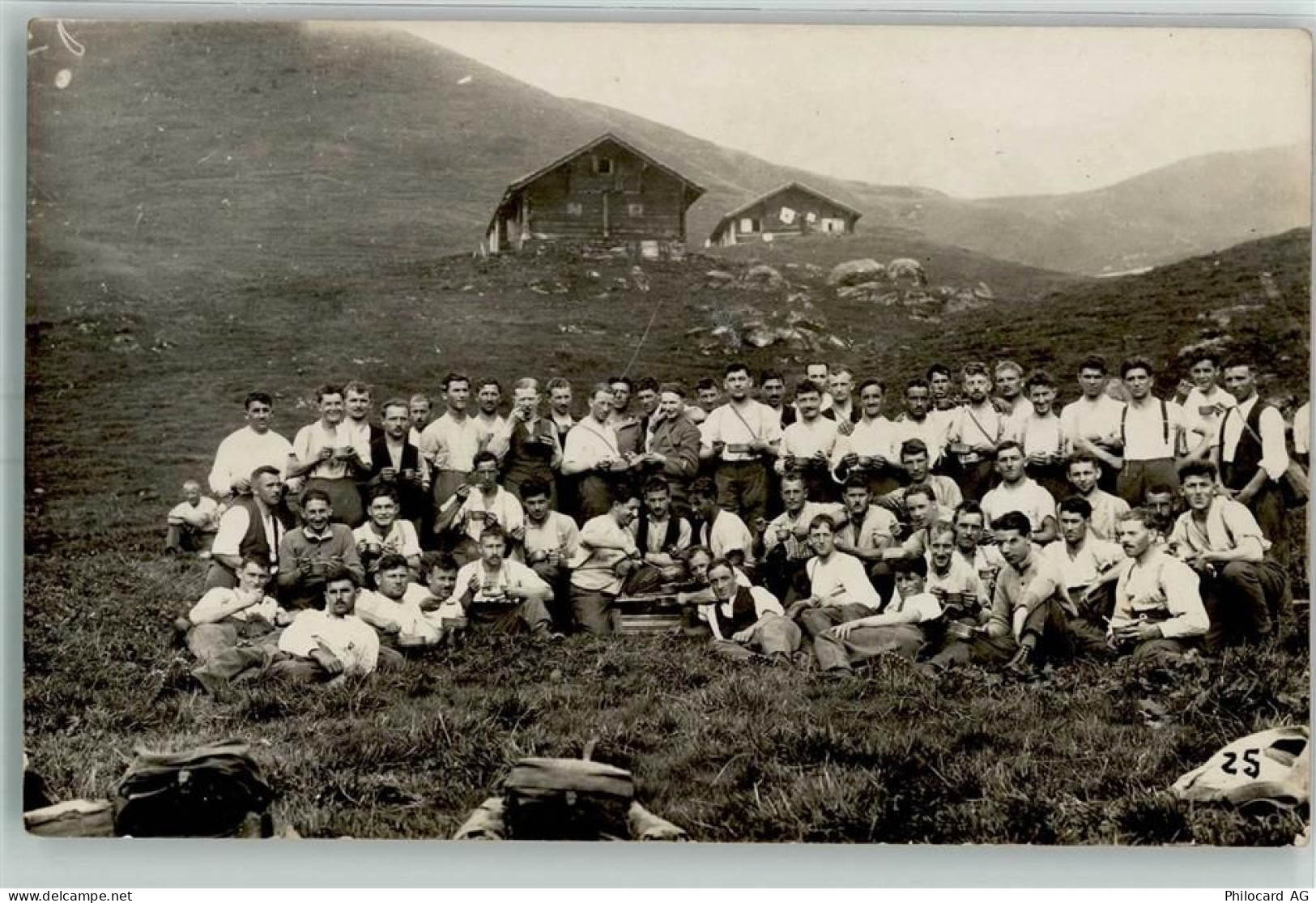 Schwarzenberg - Gruppenfoto Männer Ort lt. Stempel - 13174736