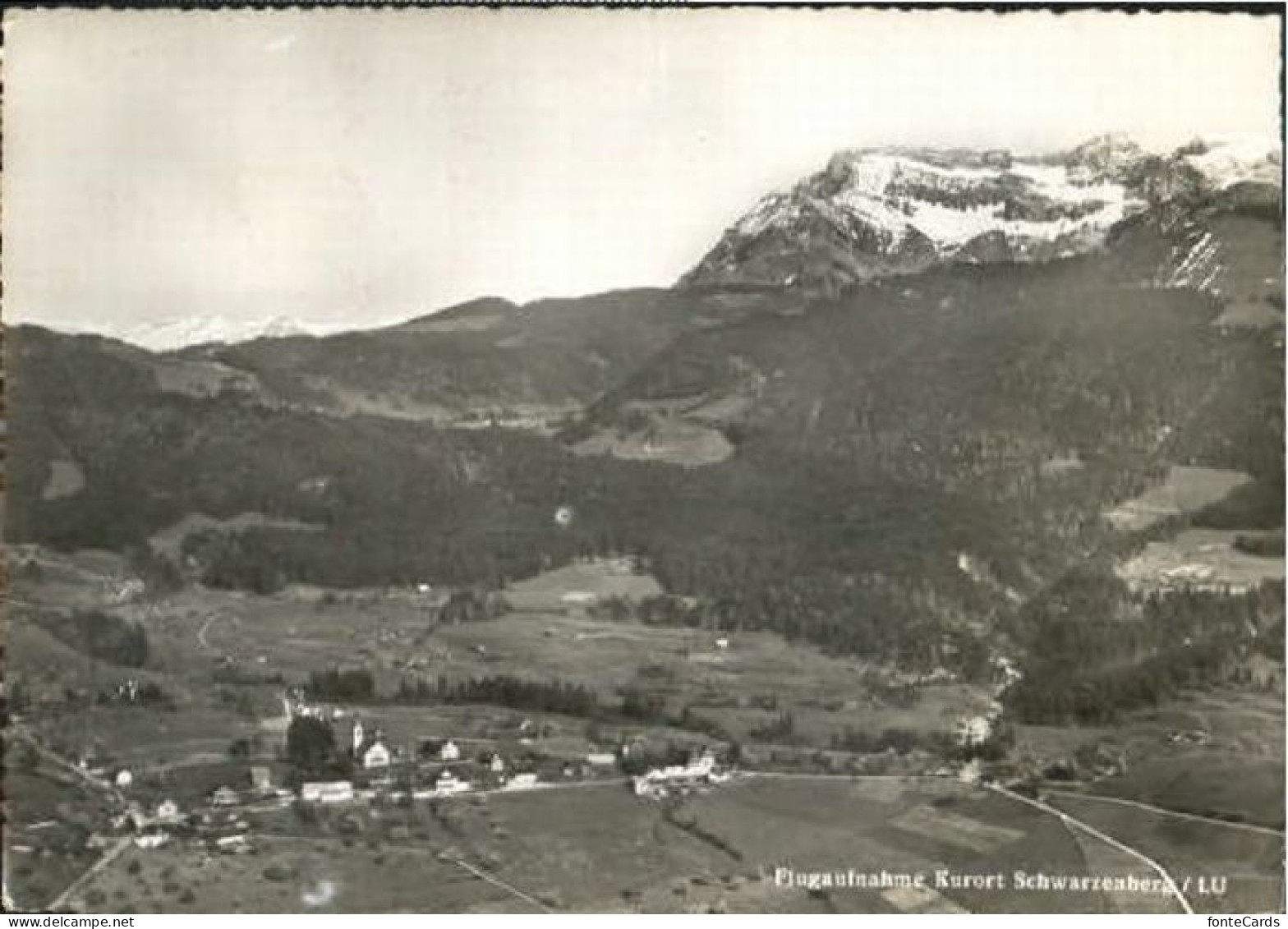 Schwarzenberg LU Schwarzenberg Fliegeraufnahme x 1955