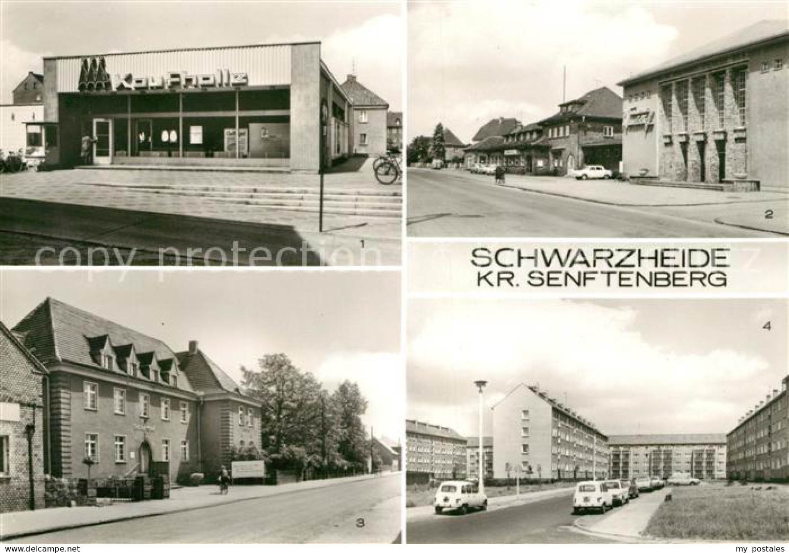 Schwarzheide Kaufhalle Kulturhaus Wandelhof Rathaus