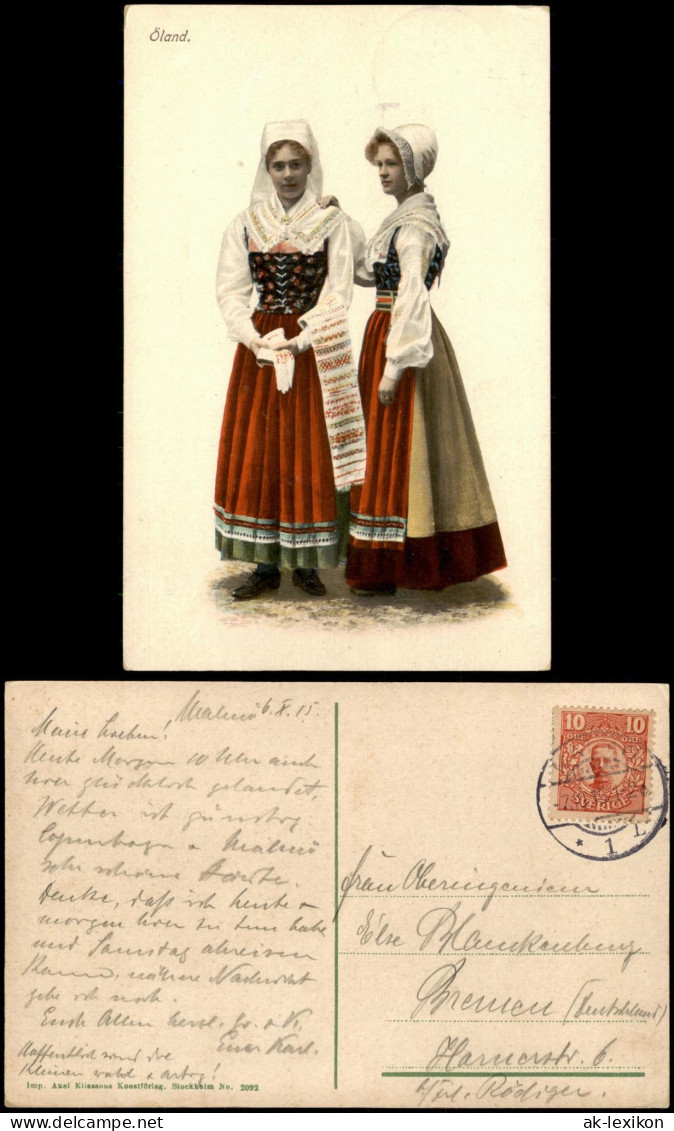 .Schweden Sverige Schweden Allgemein Trachten-Frauen aus Öland 1915