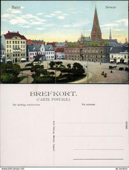 Ansichtskarte Malmö Stortorget 1912