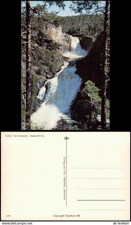 .Schweden Sverige Schweden Wasserfall Muddus Nationalpark Muddusfallet. 1980