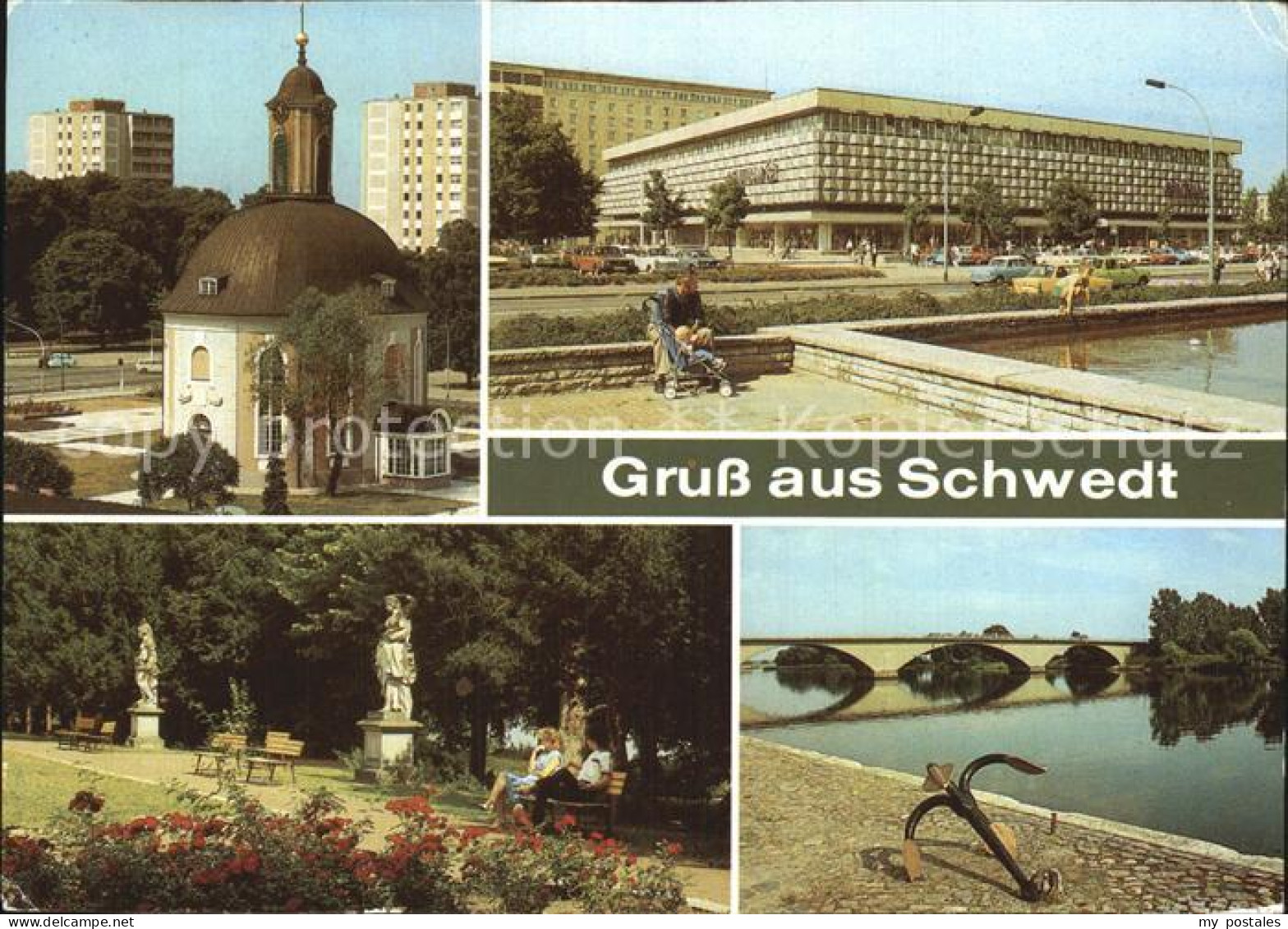 Schwedt Oder Berlischky Pavillon Centrum Warenhaus Park Kulturhaus Oderbruecke