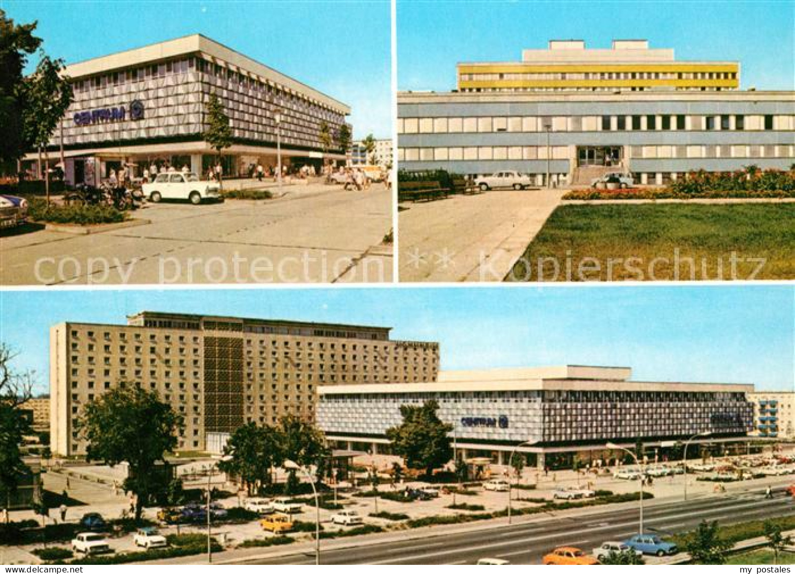 Schwedt Oder Centrum Warenhaus  Kreiskrankenhaus Arbeiterwohnheim Hotel