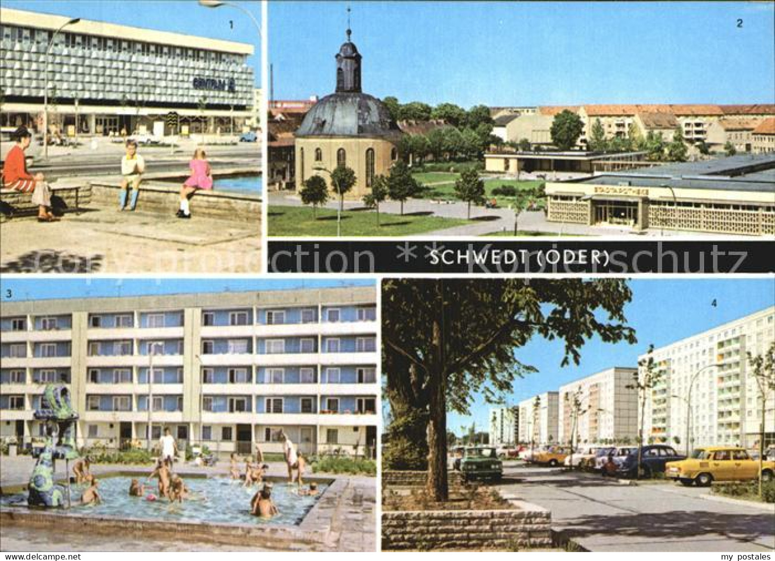 Schwedt Oder Centrum Warenhaus Wohnkomplex VI Lenin Allee