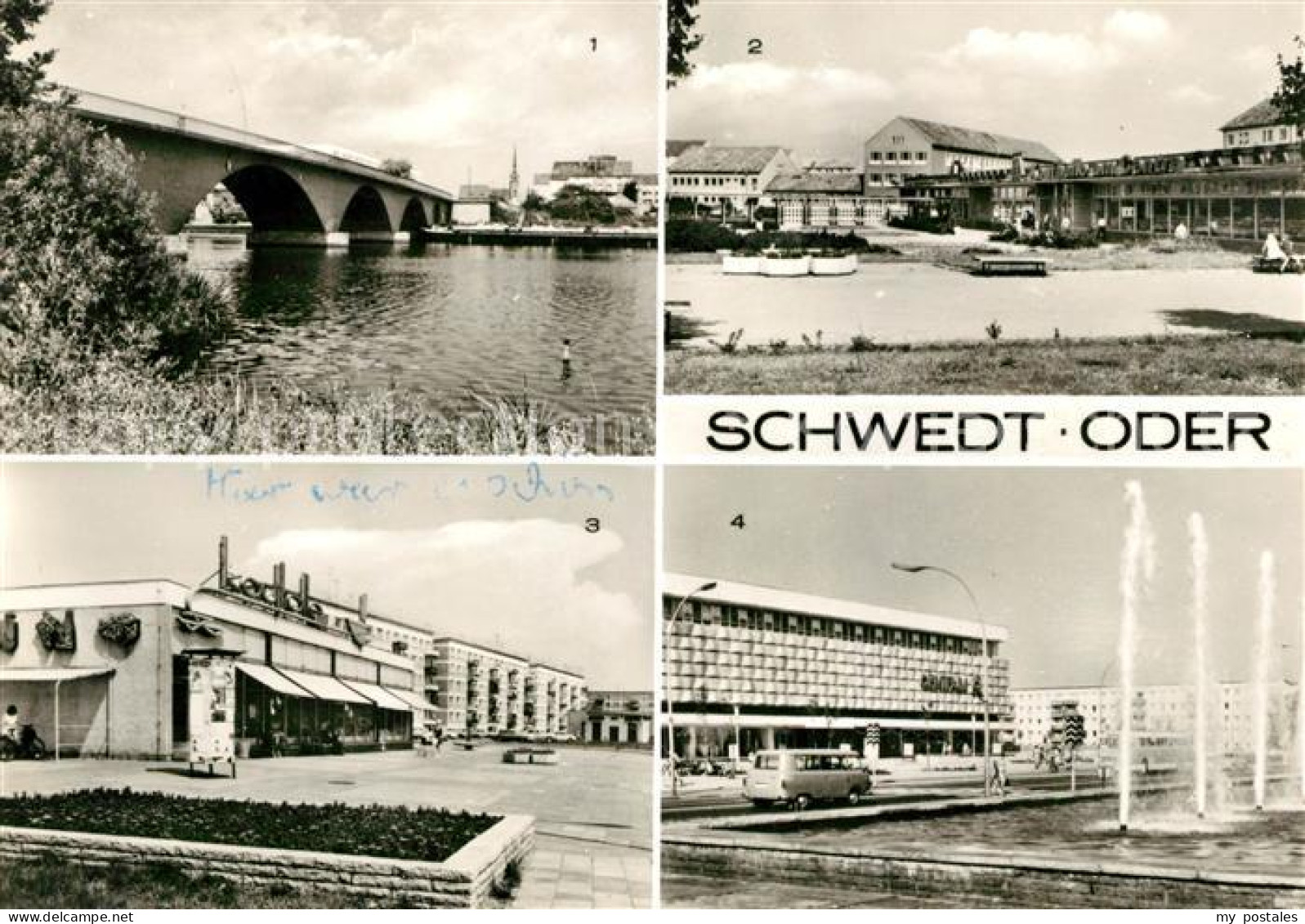 Schwedt Oder Oderbruecke Kaufhalle am Centra Kaufhalle Marchlewskiring Centrum K