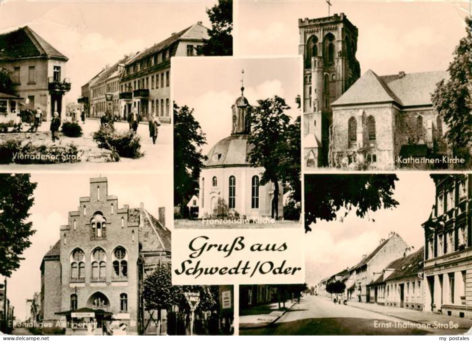 Schwedt Oder Vierradener Strasse Franzoesiches Kirche Katharinen Kirche Ernst Th