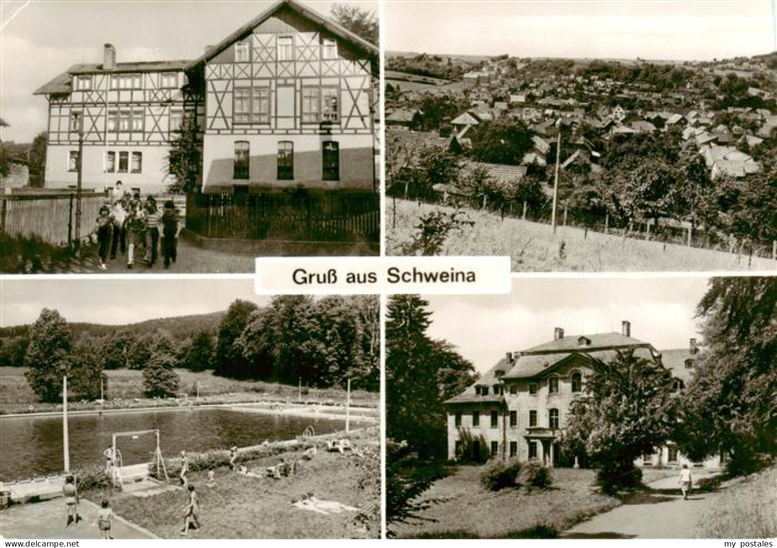 Schweina Bad Liebenstein Froebel Kindergarten Panorama Schwimmbad Schloss Glueck