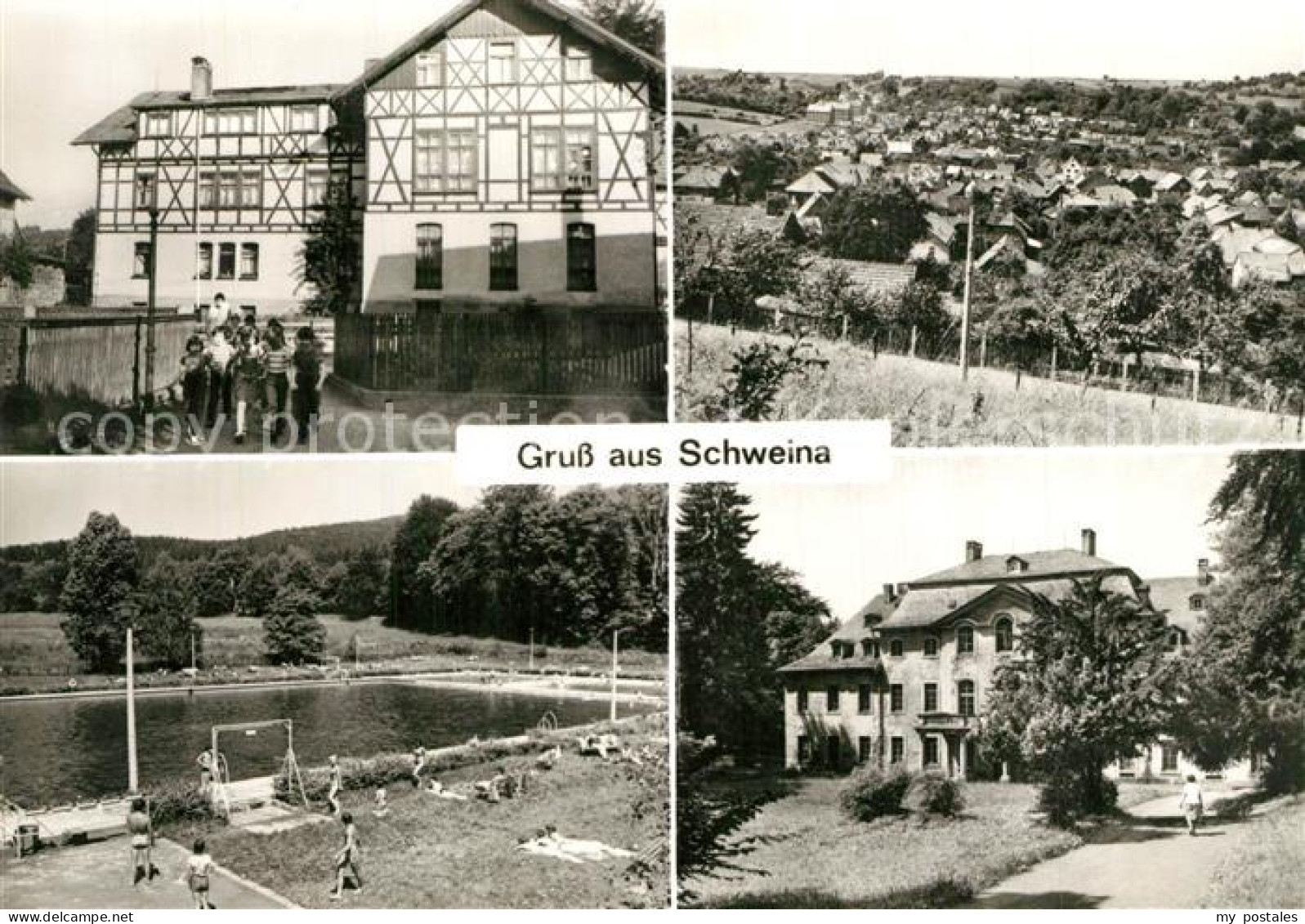 Schweina Bad Liebenstein Kindergarten Schwimmbad Schloss Gluecksbrunn Panorama