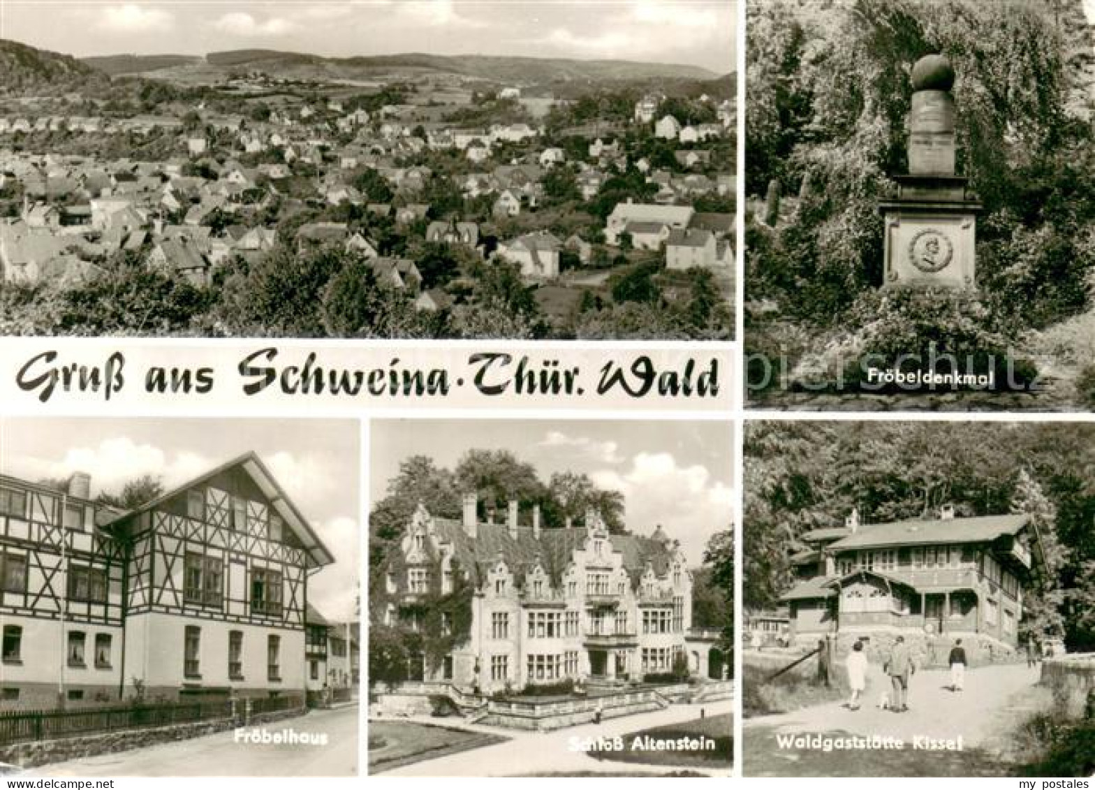 Schweina Bad Liebenstein Panorama Froebeldenkmal Froebelhaus Schloss Altenstein
