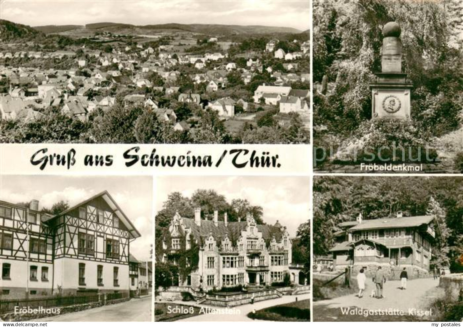 Schweina Bad Liebenstein Stadtpanorama Froebeldenkmal Froebelhaus Schloss Altens