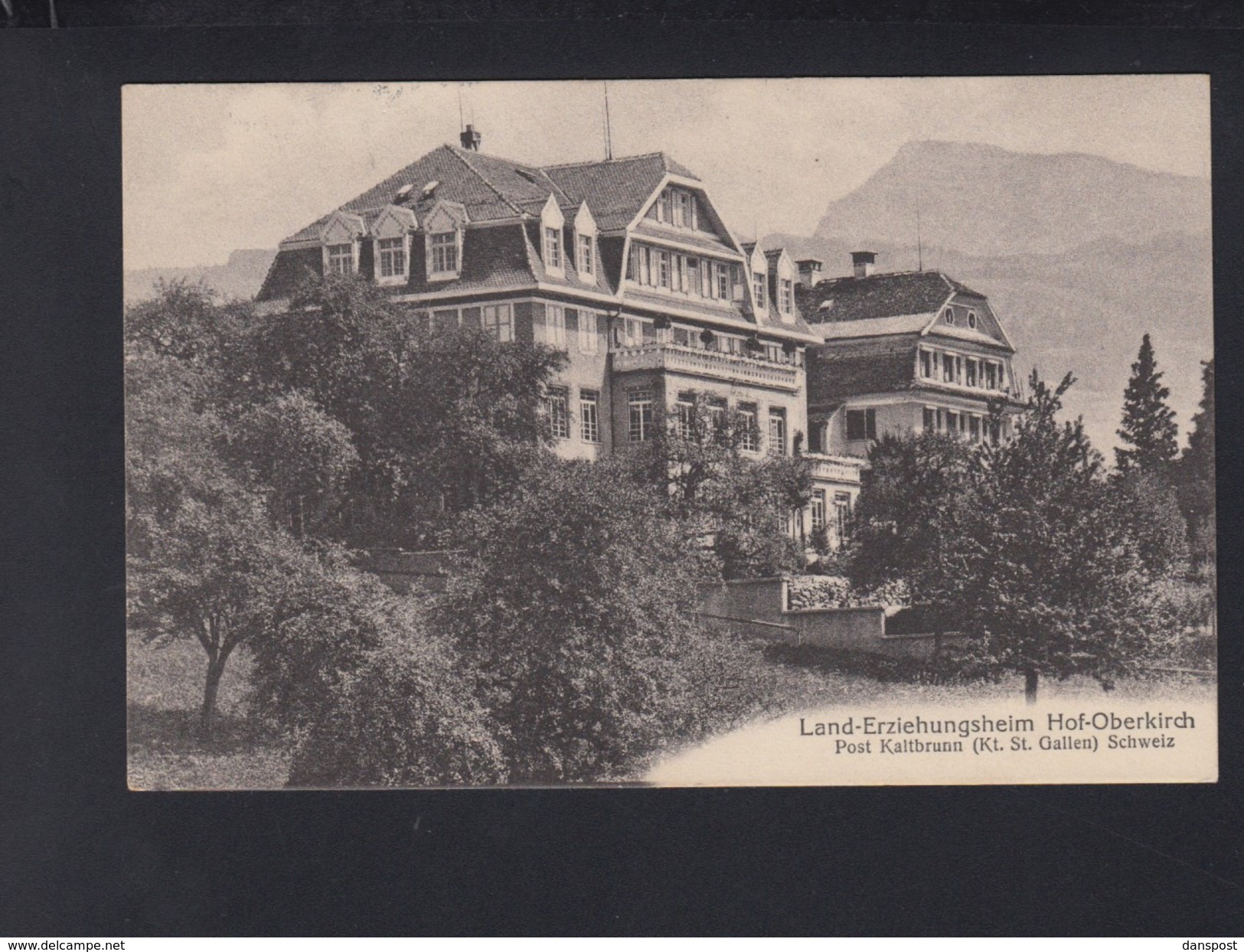 Schweiz AK Land Erziehungsheim Hof Oberkirch Post Kaltbrunn 1916
