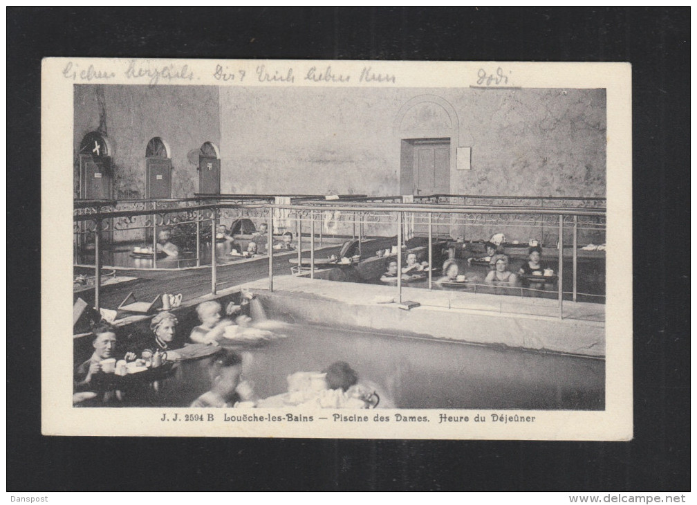Schweiz AK Leukerbad Loeche-les-Bains Piscine des Dames 1916